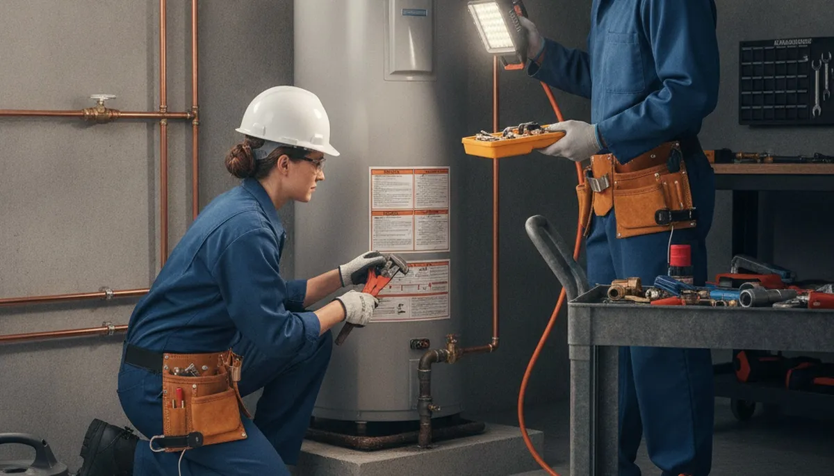 Evansville, IN plumber repairing a residential pipe for same-day plumbing service