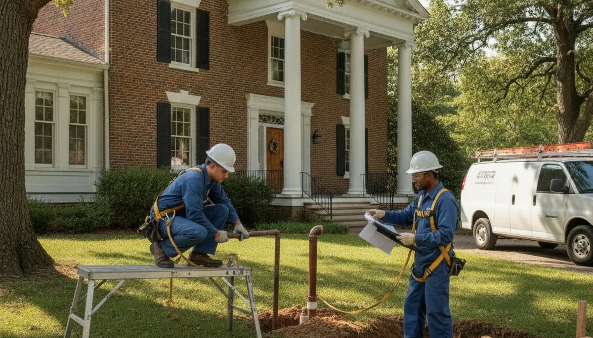 Evansville, IN plumber repairing a leak for residential plumbing service