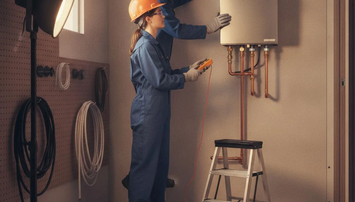 Tankless water heater installation for Evansville, IN homes by On Call Plumbers